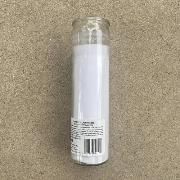 White Glass Jar Pillar Candle - Picture 6 of 10